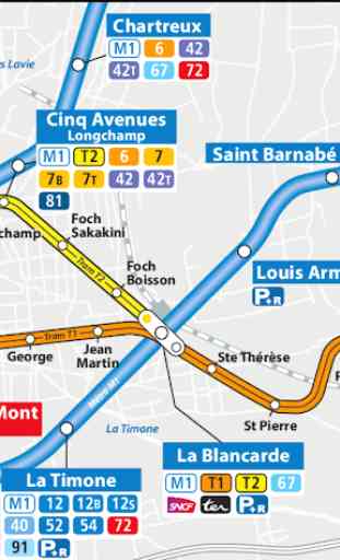 Marseille Metro & Tram Map 3