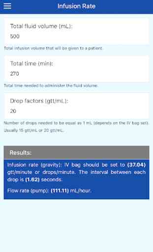 Pocket Infusion Calculator: Fluid & Dose Drip Rate 2