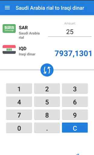 Saudi Arabian riyal to Iraqi dinar / SAR to IQD 1