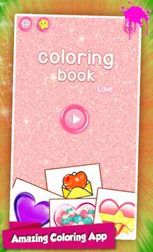 Glitter Heart Love Coloring Book for Girls 1