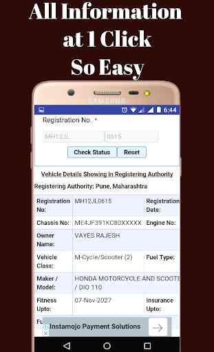 RTO Vehicle Info - Find Vehicle Owner Details 3