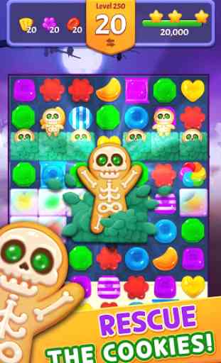 Spooky Cookie Party : Sweet Blast Puzzle Games 2