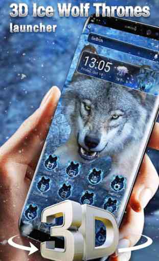 3D Wolf &animal style launcher theme &wallpaper 1