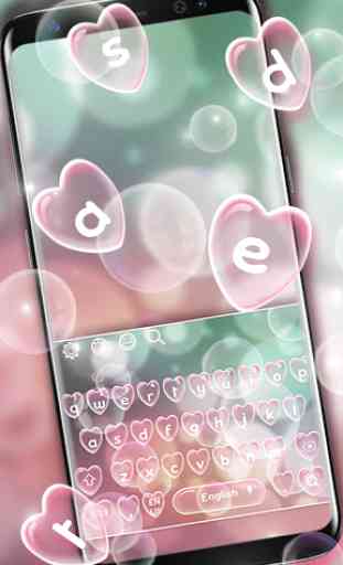 Bubbles Heart Keyboard Theme 1