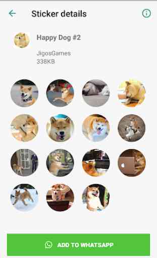 Happy Dog Stickers - WAStickerApps 3