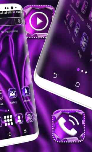 Purple Silk Launcher Theme 4