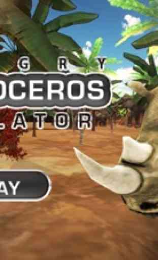 Simulateur de rhinocéros en colère 3D - jeu d'anim 1