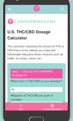 Cannademy Cannabis Dosage Calculator 3