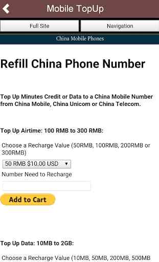 China Mobile Top Up - Airtime & Data Recharge 3