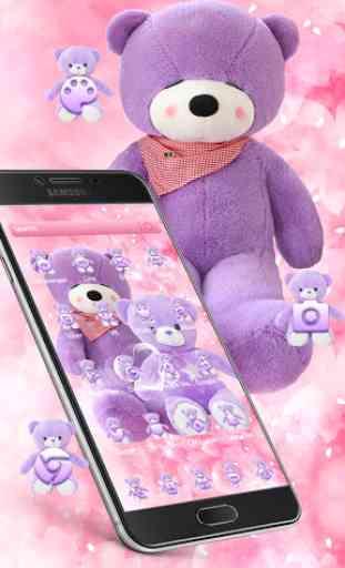 Lavender Teddy Bear Pink Purple Plush Toy Theme 3
