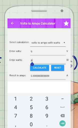 Amps to Volts Calculator 2