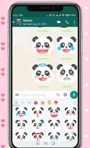 Cute Panda Emoji Stickers - Add to Chats App Free 1