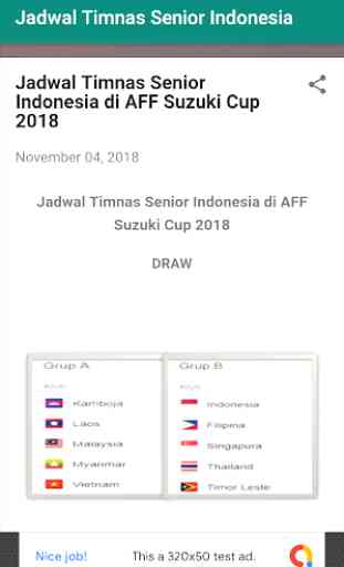 Jadwal Timnas Senior Indonesia 2
