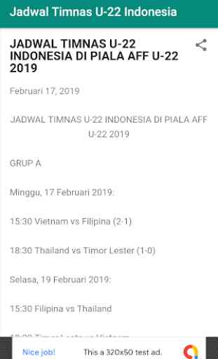 Jadwal Timnas U-22 Indonesia 2