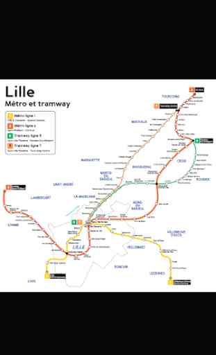 Lille Metro & Tram Map 1