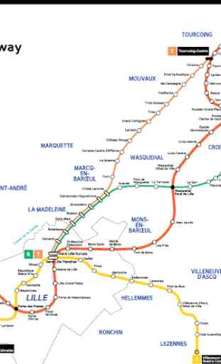 Lille Metro & Tram Map 2