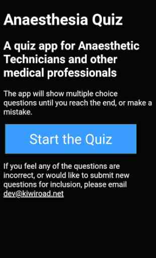 Anaesthesia Quiz 1