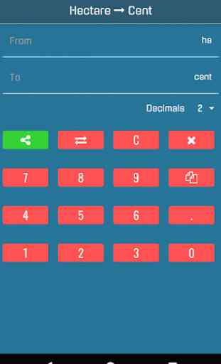 Hectare to Cent Converter 1