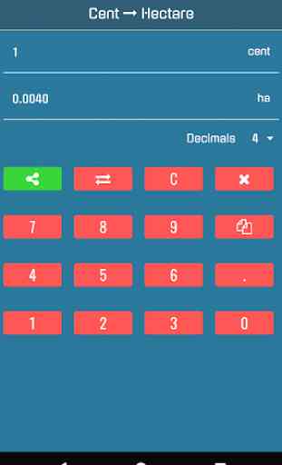 Hectare to Cent Converter 3