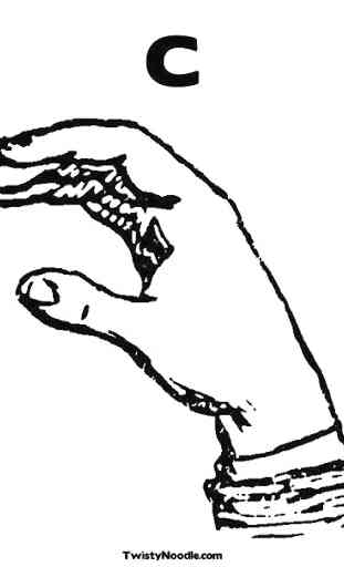 Langue des signes des doigts gratuite ASL 3