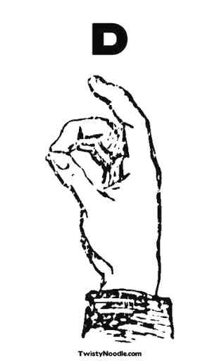 Langue des signes des doigts gratuite ASL 4