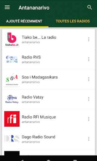 Stations de Radio Tananarive - Madagascar 1