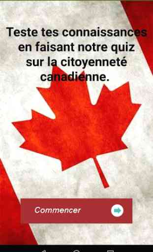 Test de citoyenneté canadienne en français 1