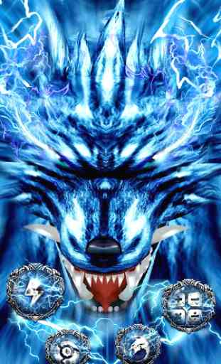 Thème 3D Ice Wolf 1
