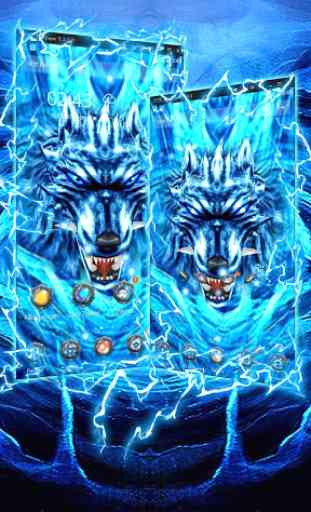 Thème 3D Ice Wolf 2