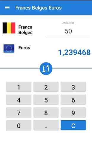 Convertisseur Francs Belges Euros 3