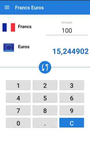 Convertisseur Francs Euros 1