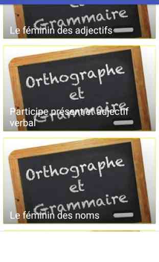 règles d'orthographe et grammaire 4
