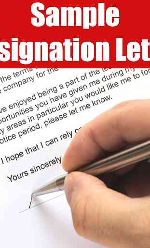 Resignation Letter Sample 1