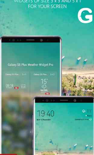 Weather Widget Galaxy S8 Pro S9 - Live Temperature 3