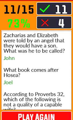 Bible Quiz Trivia Questions & Answers Game 2