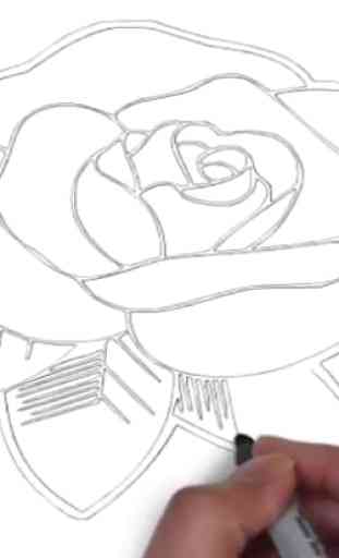 comment dessiner rose pas à pas 4