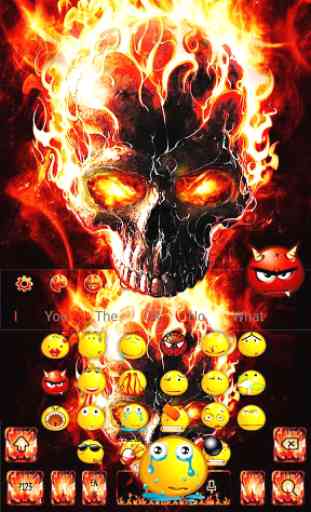 Feu crane clavier theme - Hell Fire Skull 2