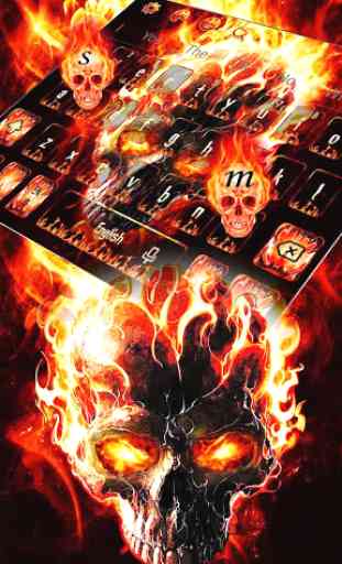 Feu crane clavier theme - Hell Fire Skull 3