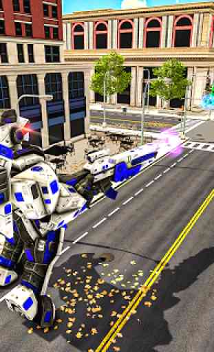 Flying police car transform shooting games 2020 4