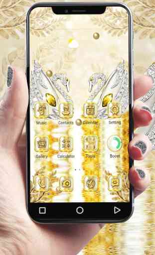 Golden Luxury Diamond Swan Theme 1