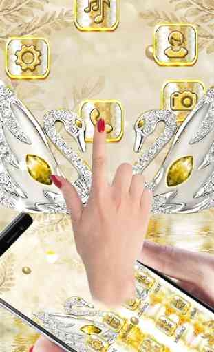 Golden Luxury Diamond Swan Theme 2