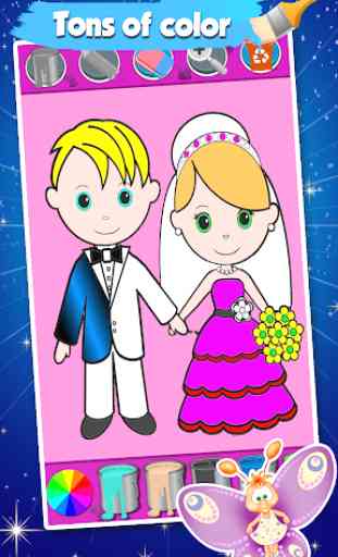 Jeux de coloriage mariage mariée et le marié 2