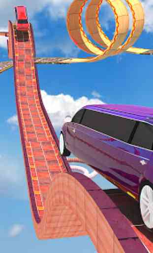 Limousine Racing Climb Stunts: Jeux de courses de 3