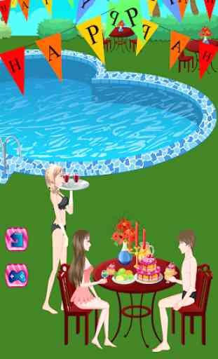 Pool Party love stroy games - Couple Kissing 1