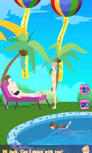 Pool Party love stroy games - Couple Kissing 4