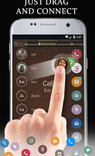 Leather Brown Phone Dial Theme 3
