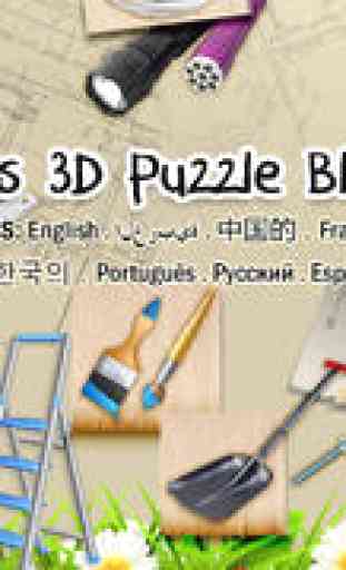 Outils Blocs Puzzle 3D pour Enfants - meilleur phonétique éducatives jeu amusant vocabulaire développer 1