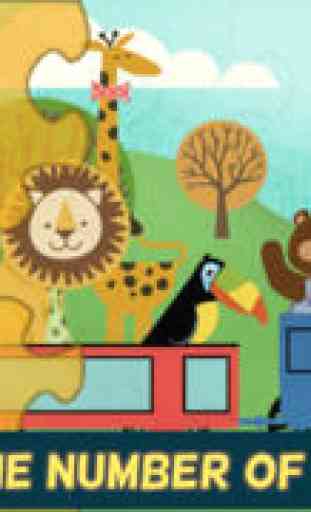 Train Games pour Enfants : Puzzles de Voiture Zoo et Voie Ferrée 3