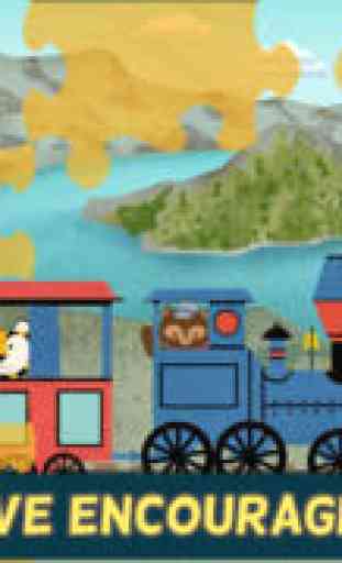 Train Games pour Enfants : Puzzles de Voiture Zoo et Voie Ferrée 4