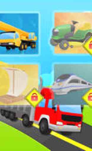 Trucks Flashcards Free  - Things That Go Preschool and Kindergarten Educational Sight Words and Sounds Adventure Game for Toddler Boys and Girls Kids Explorers 1
